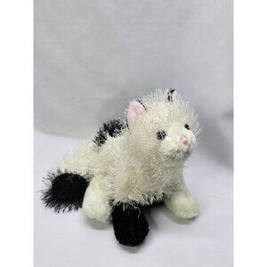Ganz Webkinz Domino Cat Black & White Cat Plush HM334 Stuffed Animal NO CODE